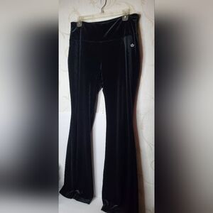 Juicy Couture Black Velvet Flare Pants Pull On XL NWOT